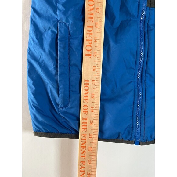 North Face Reversible Vest Medium 10-12 Fleece Lined Blue Gray Gorpcore‎ Camping - Picture 11 of 12